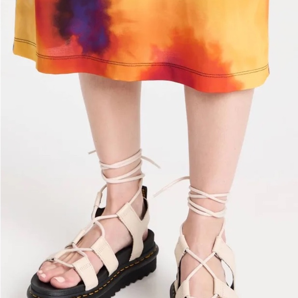 Dr. Martens Cream Lace-Up Sandals - Picture 2 of 5